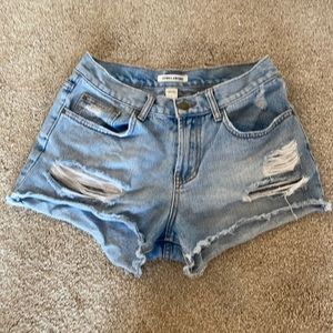 Billabong Blue Ripped Cut Off Jean Short